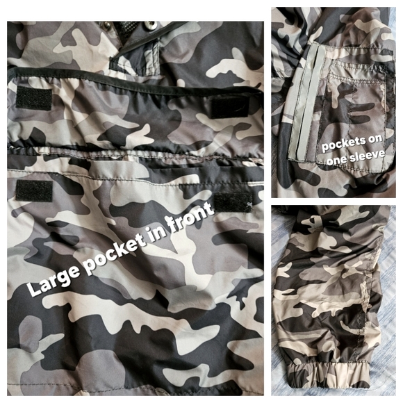Mens camo.pullover rain gear/windbreaker - Picture 3 of 4